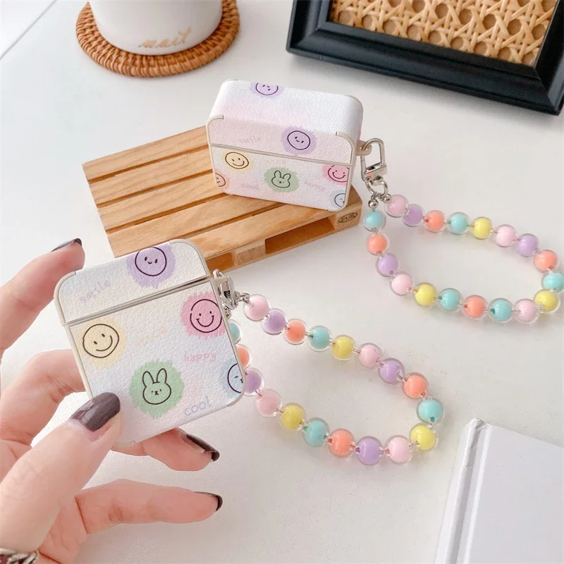 

Cute Smile Rabbit Headset Case For Apple Airpods 1 2 Earphone Cover Cartoon Silicone Charing Box For airpods pro Headphones Capa