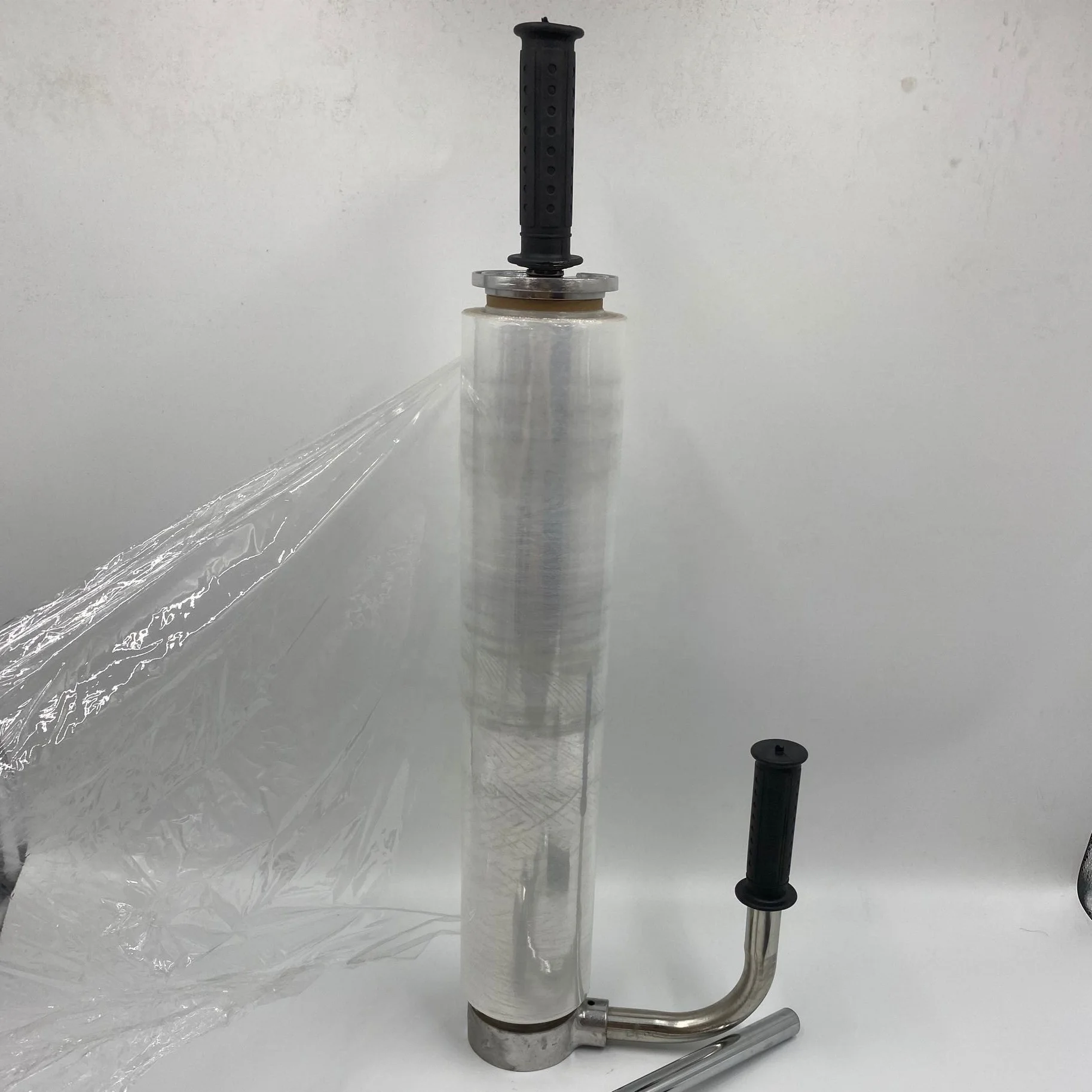 

Pallet wrap dispenser will help with a proper secure wrapping to store or ship your product Adjusting Knob for Ease of Use, Chrome