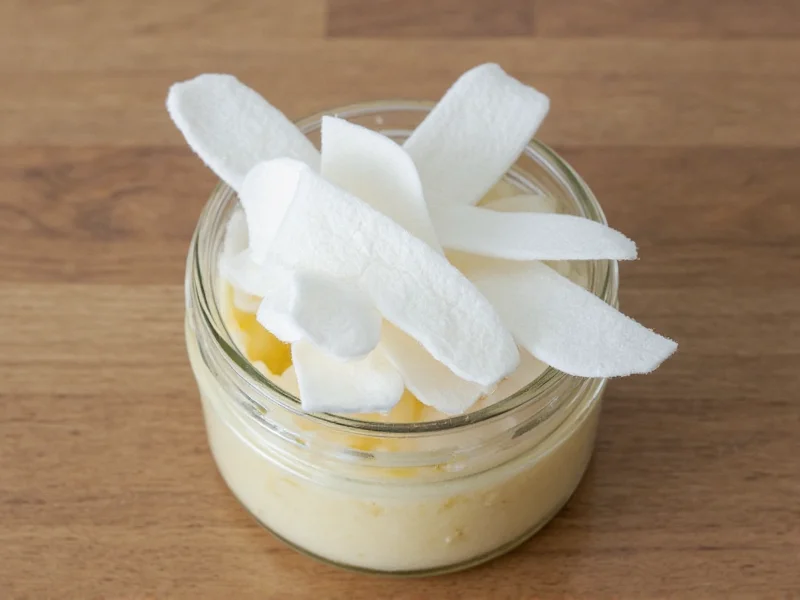 Sugar wax stored in glass jar with cotton strips