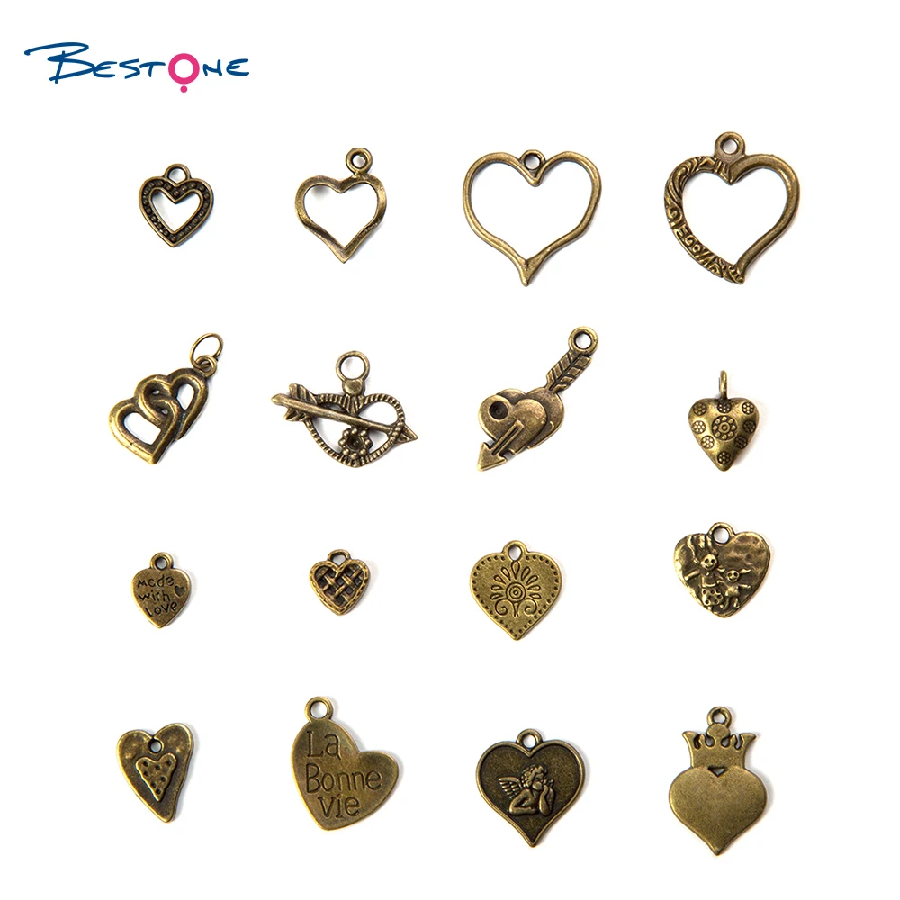 

High Quality Designer Zinc Alloy Heart Charms for Bracelet Making