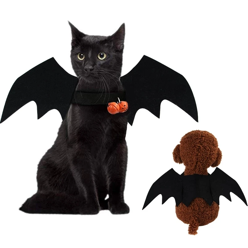 

Cute Bat Wings For Pet Dog Cat Costumes Halloween Christmas Cosplay Clothing Funny Xmas Spider Dress Up Pet Accessories