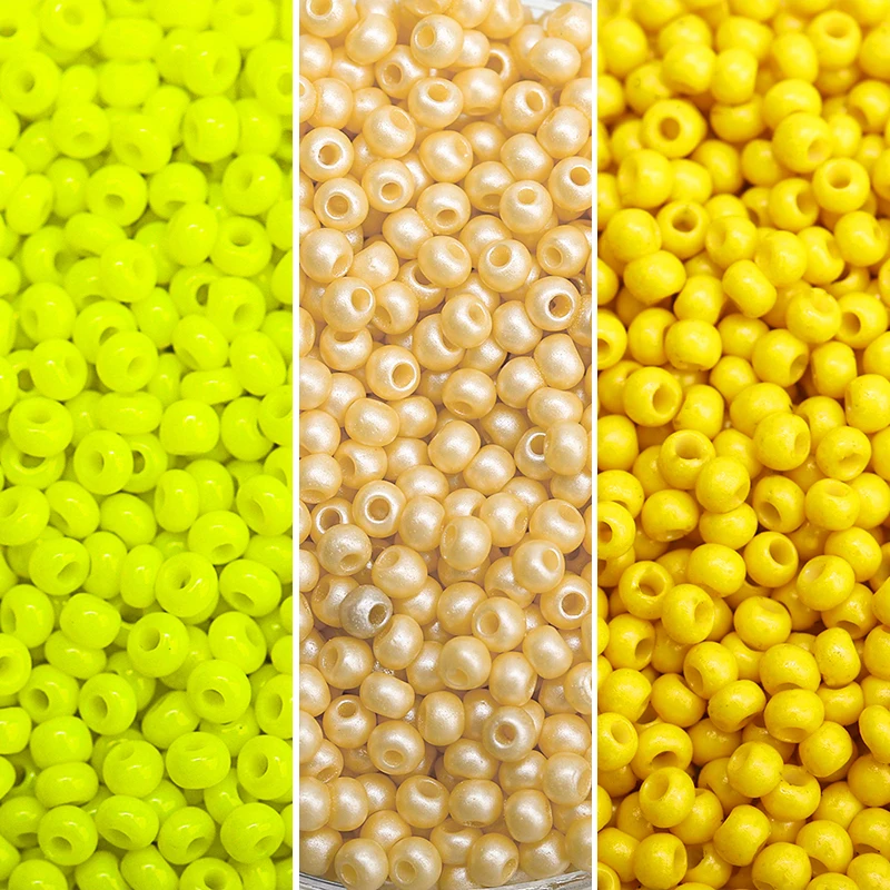 Wholesale Beads Yellow Series 450g Bag Glass Seed Beads 2mm Round Beads For Jewelry Making Buy