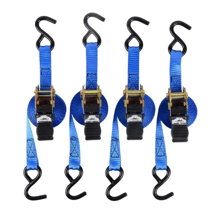 15 Ft 500 Lbs 1500 Lb Ratchet Tie Down Straps Cargo Car Truck Roof Rack