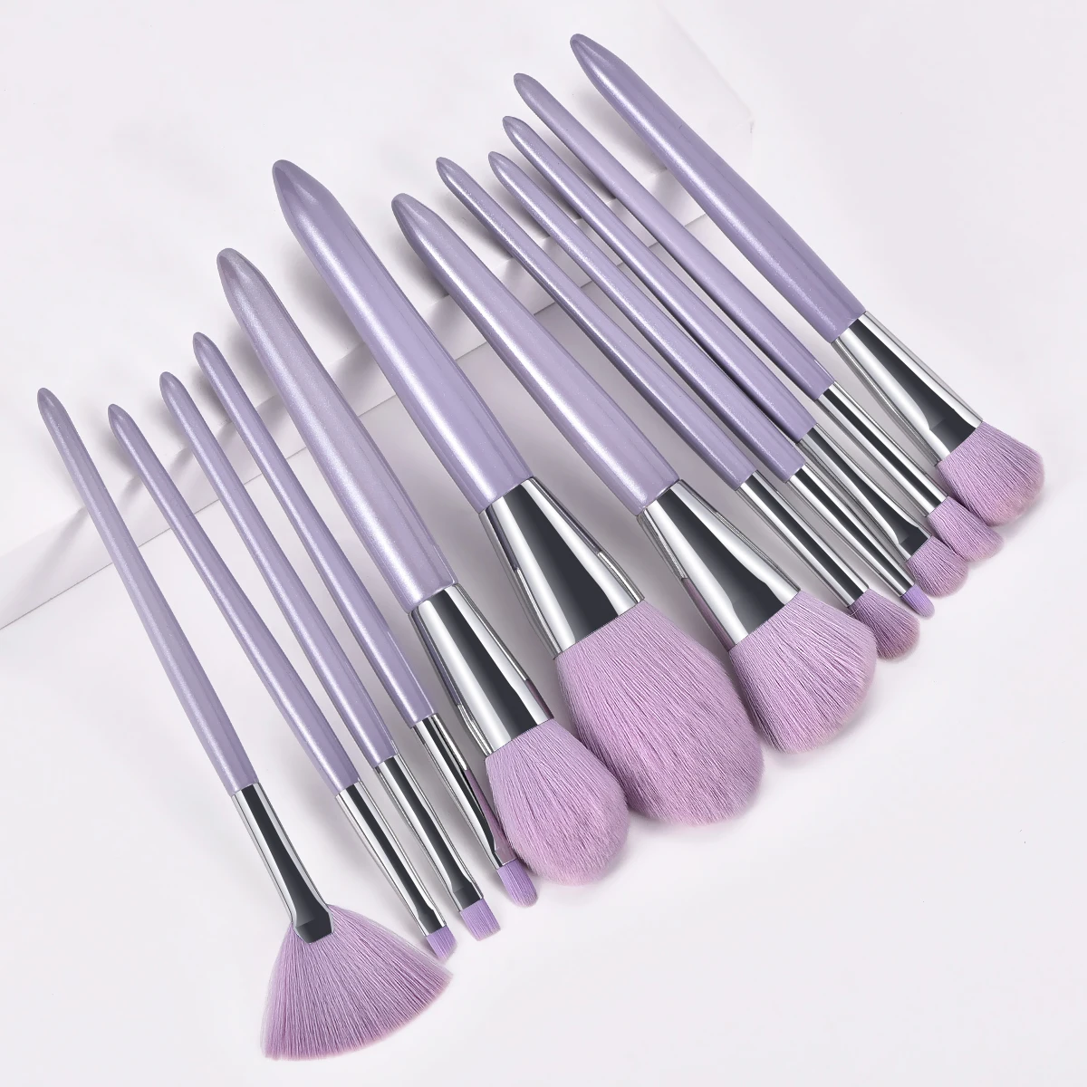 

2021 New Candy Pink Purple 12 Pcs Professional Makeup Brush Cosmetic Beauty Tool Kit