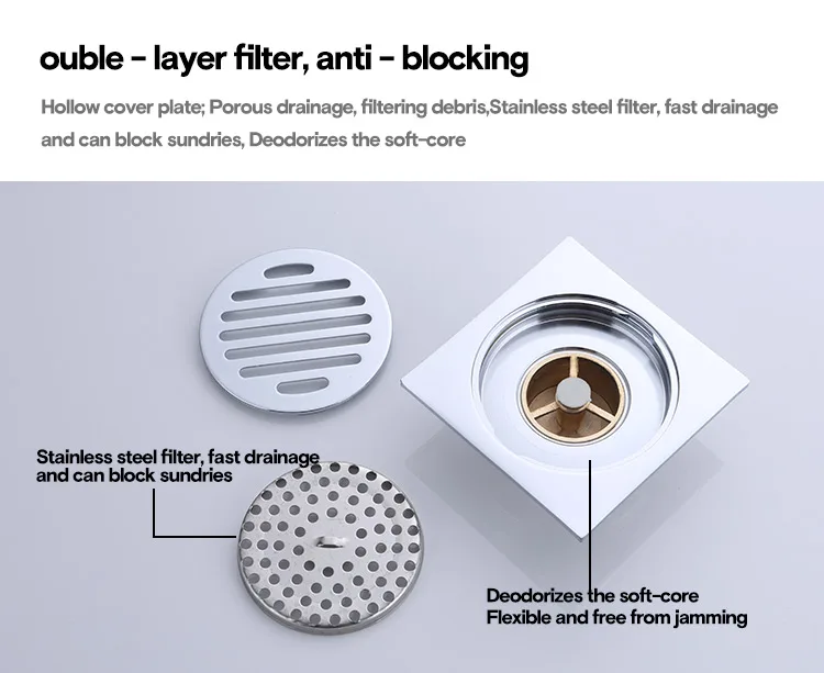 Bathroom Floor Drain Trap 4 Inch Brass Bathroom Shower Drains Square