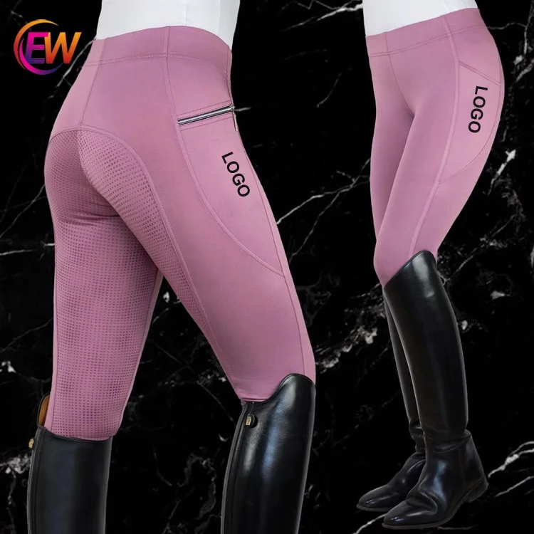 

EW Other Horse Products Chaps Dimple Silicone Printing Horse Riding Pants Equestrian Breeches Wholesale Riding Tights, Customized color