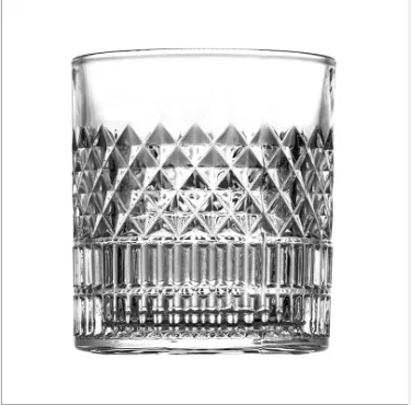 

Lead Free Glass Double Old Fashioned Crystal Whiskey Glasses, Transparent