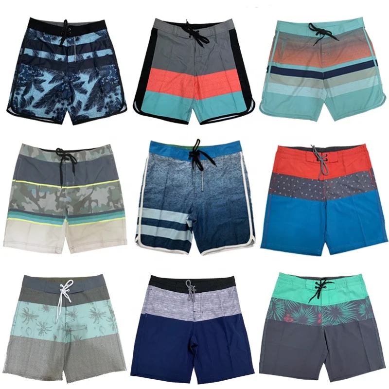 

custom logo board shorts wholesale beach swim trunk shorts surf 4 way stretch mens boardshorts