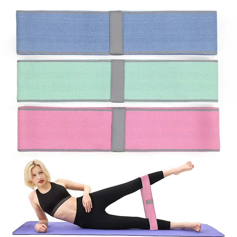 

2021 Hot Selling Non-rolling Hip Circle Gym Fitness Exercise Stretching Resistance Band for Booty Shaping, Pink/purple/green/, pink/purple/grey