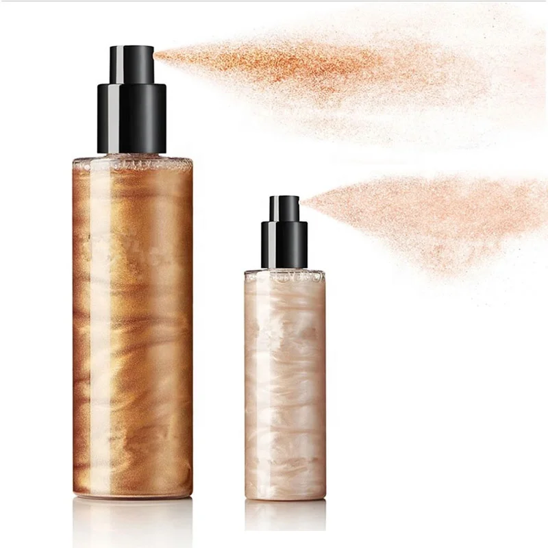 

private label own brand low moq cosmetics makeup highlighter spray, 3 colors