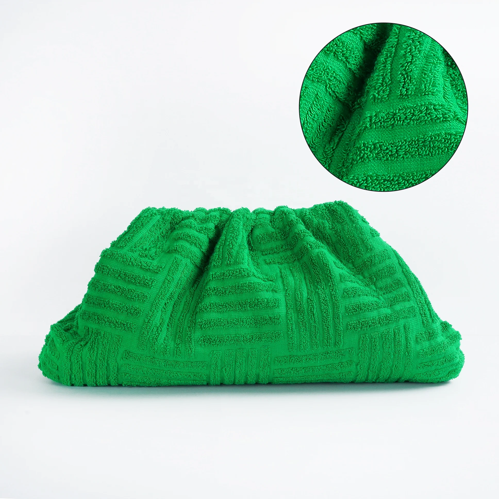 

Stylish Branded Green Purses Large Size Toweling Purses Women Clutch Bags Ins Hot Fashion Women Towel Handbags, Green/pink