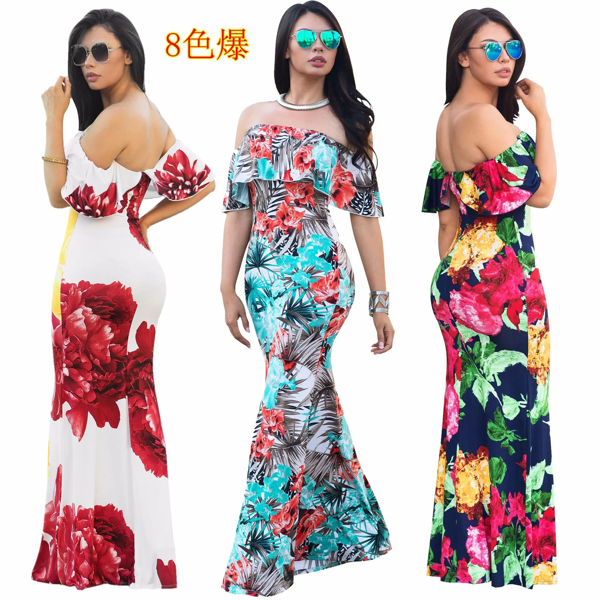 

Stock latest design women dress 2020 printed ladies dresses wholesale