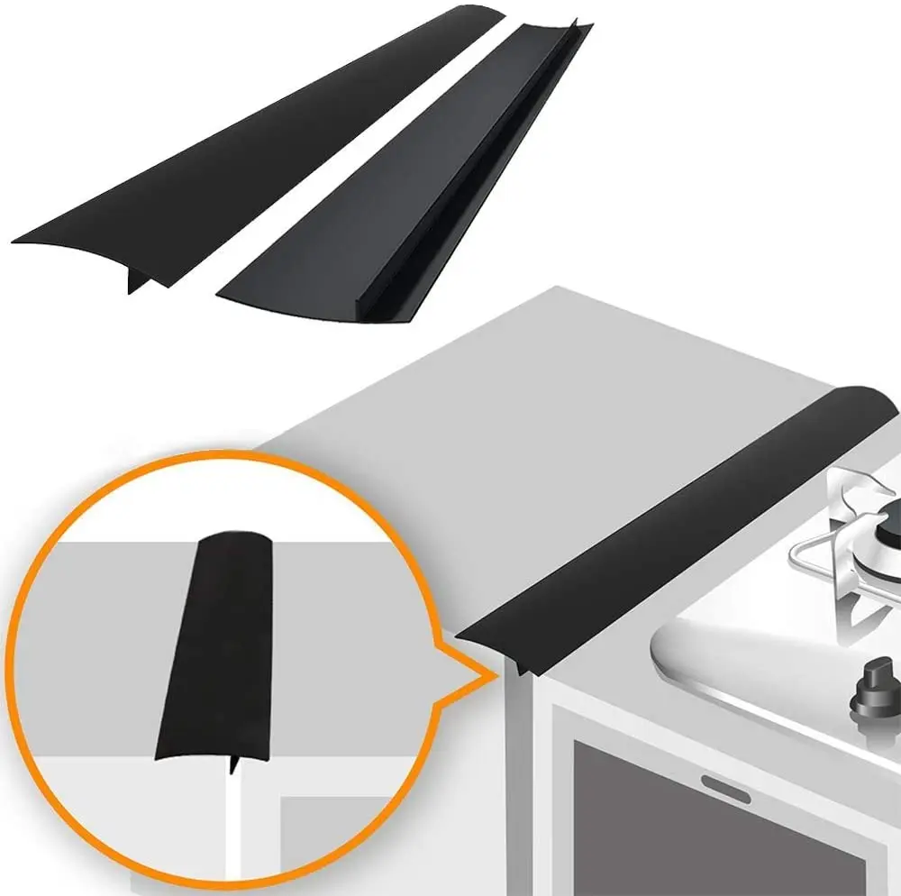 

2020 Amazon Hot Kitchen 21/25 inch Easy Clean Silicone Stove Counter Gap Cover, White/black/clear