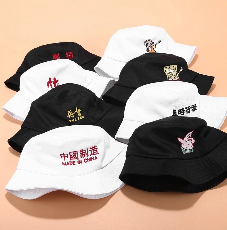 

Adults Bucket Hat Image Embroidered 100% Cotton bucket hats