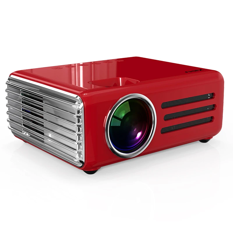 

XIDU T1 Full HD 1080P 6500 High Lumen Video Projector LCD Video Laser Holographic Mobile Portable Projector 4K, Red/black/white