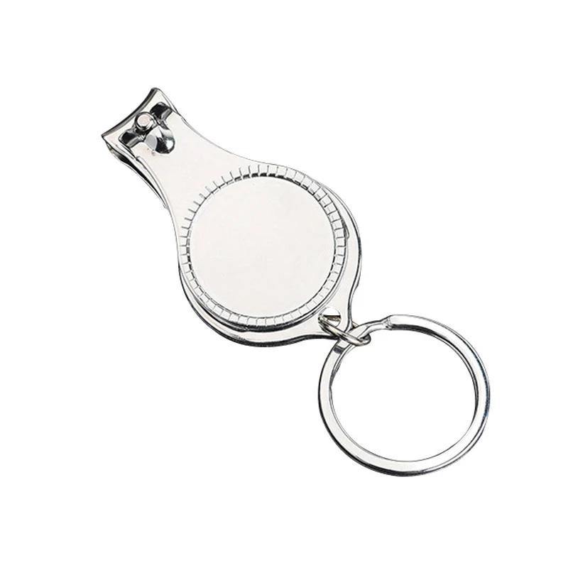 

Multi-Function Sublimation Blank Foldable Hand Toe Opener Keyring Nail Scissors Nail Cutters, Silver