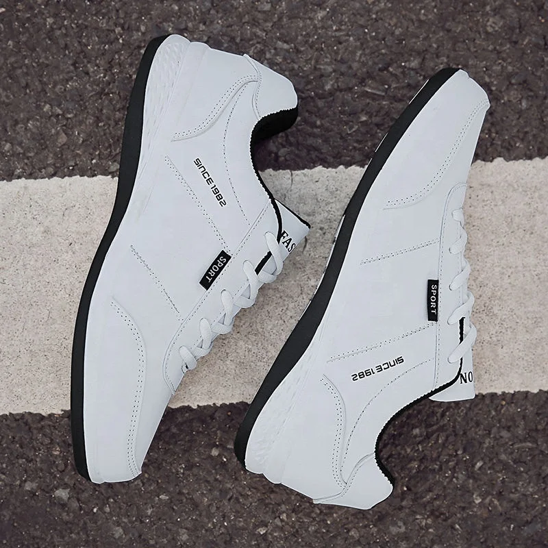 

Manufacturer's new men's soft surface fashion simple sports shoes pure color Korean running casual sports shoes, Customized color