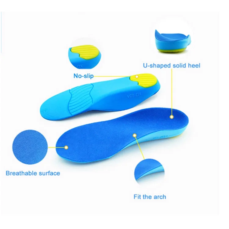 

Doctor RecommendsO/X Leg Foot Valgus Arch Support Orthosis Flat Foot corrigibil Insole Foot Care Children Insoles, Blue