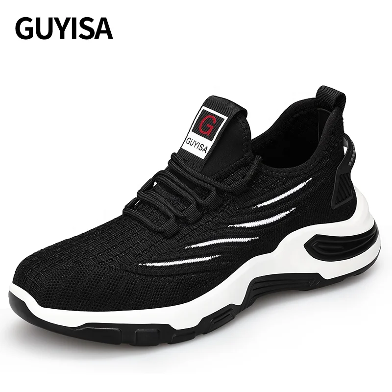 

GUYISA Outdoor sports safety shoes fashion design PU lightweight outsole men's casual steel toe safety shoes