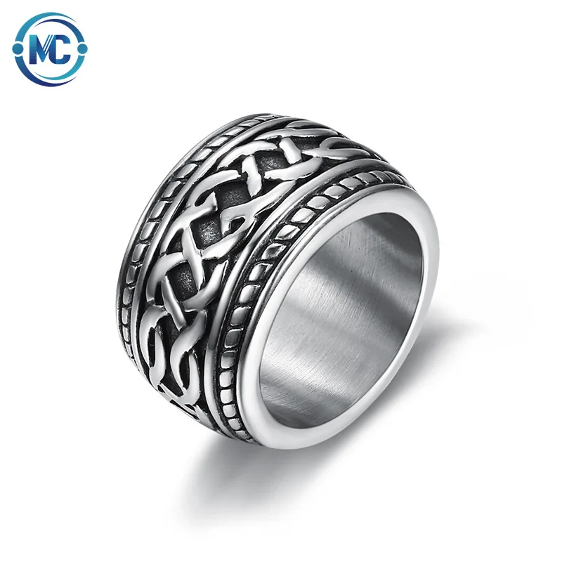 

2021 Hot design Viking Celtic design stainless steel ring Vintage ring