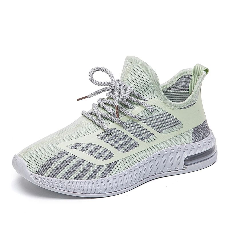 

New lightweight Women Casual shoes Running Sneaker, L.green/pink/grey