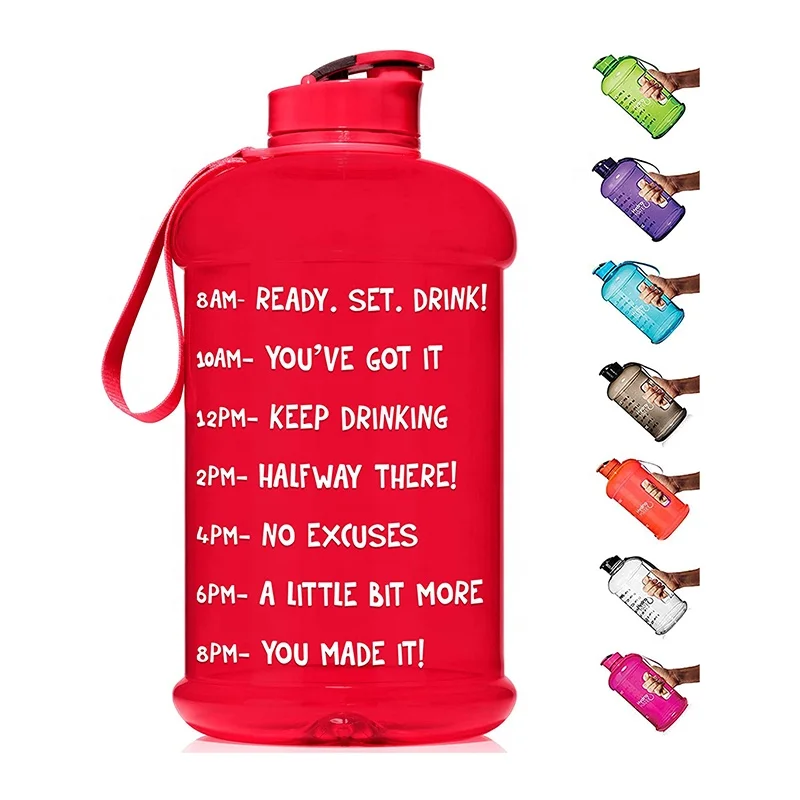 

2020 Amazon Hot Sale Half Gallon Motivational Water Bottle with Custom Logo