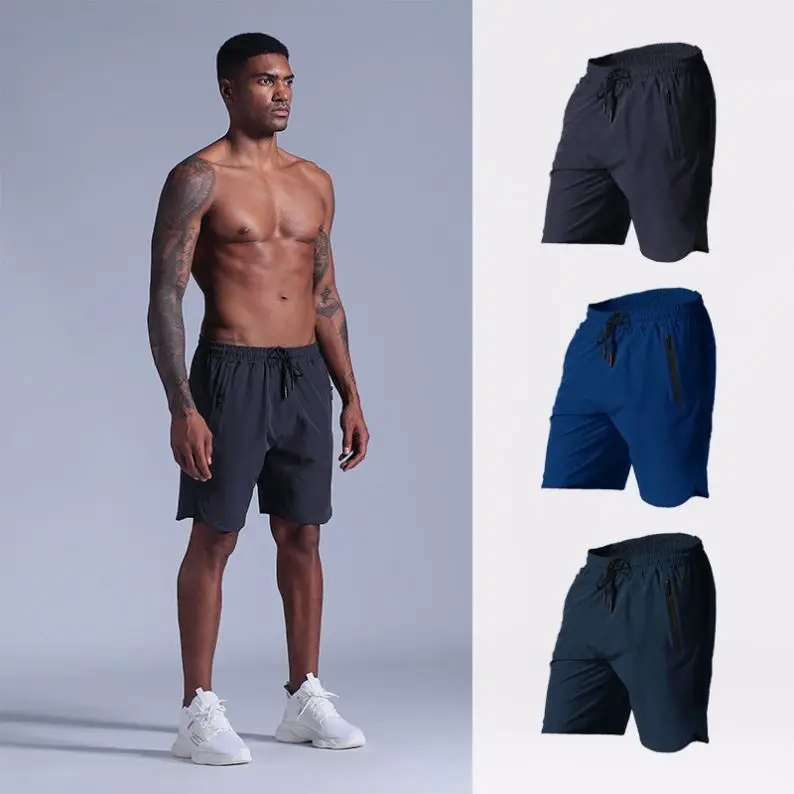 

New sports pants men's summer fitness running leisure training pants quick-drying breathable 5" inseam men running shorts, Picture shows