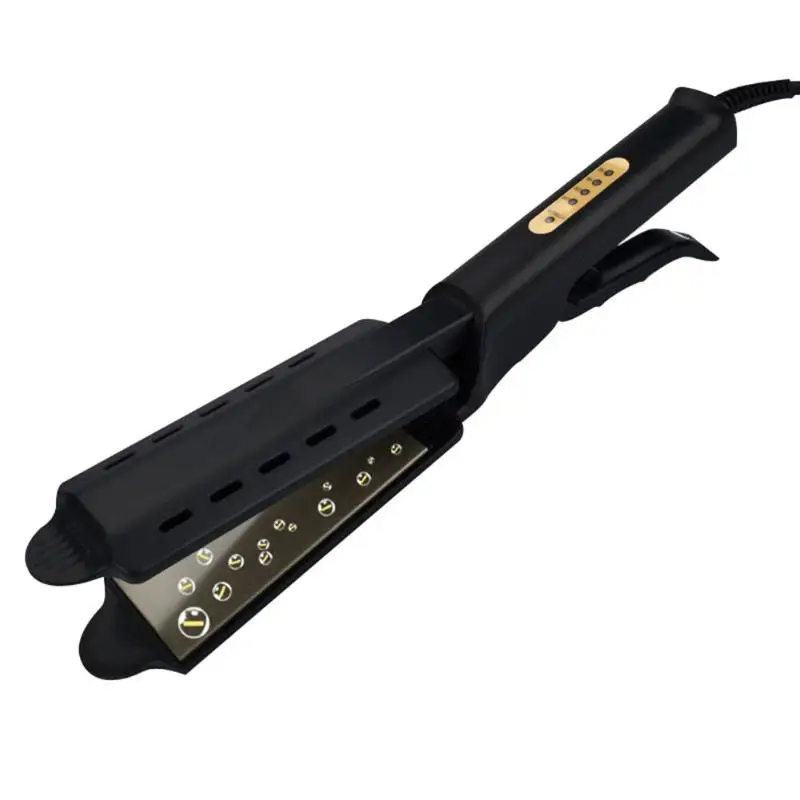 
Hair Straightener Four-gear Temperature Adjustment Ceramic Tourmaline Flat Iron Steam Hair Straightener Widen Panel Hair Curler 