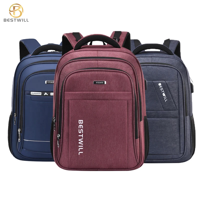 

BESTWILL Factory Hot Sell USB Waterproof Laptop Backpack Bag Wholesale Men Laptop Bag Travel Custom School Laptop Backpacks, As showed in picture or customized