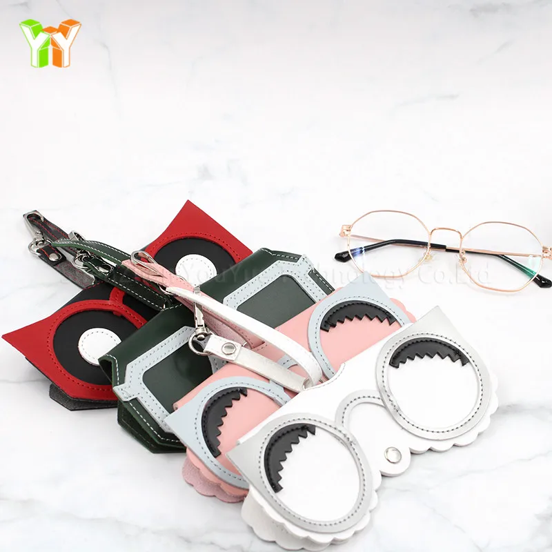 

Fashion Hot Sale Portable Glasses Case PU Leather Foldable Glasses Box For Eyeglass Sunglasses, White/red/green