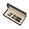 Luxury Pen Customized Logo Promotional Pen With Leather Box Case Advertising Pen Gift Set