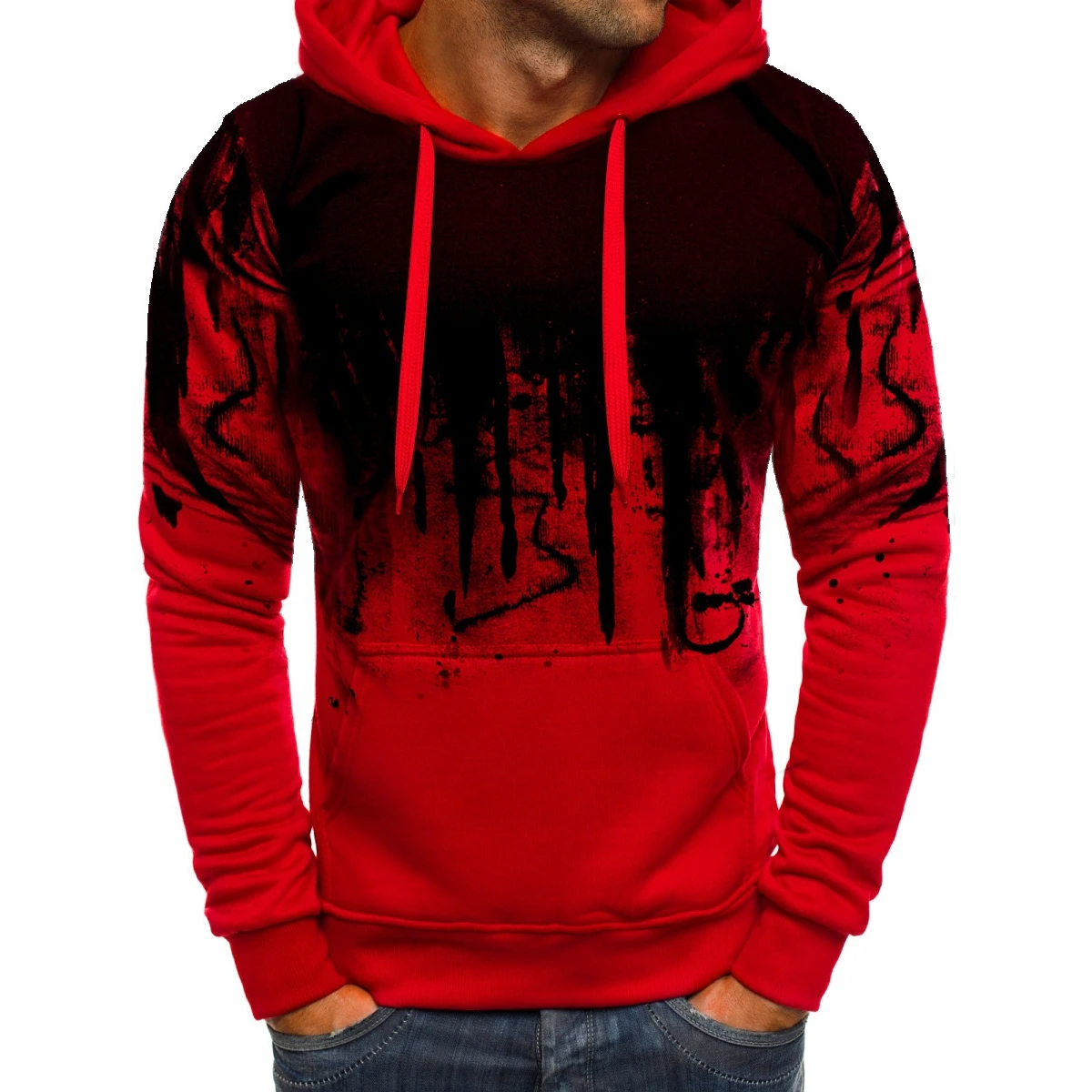 

BL21H1106 premium fitted regular apparel 2021blue sky landscape fashion with factory sweater hoodie men sport, Red