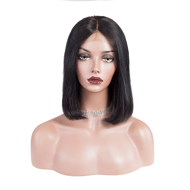 

factory direct sale virgin human hair lace wigs short colored bob brazilian human hair lace wigs middle part with baby hair