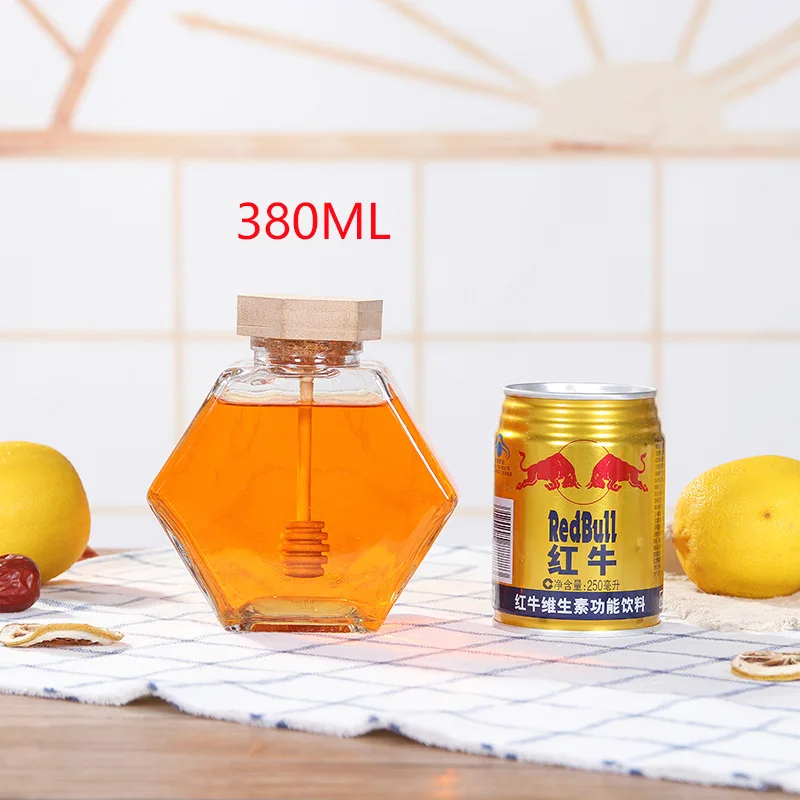

Small Honey Jar Glass Hexagon, Colorful/transparent