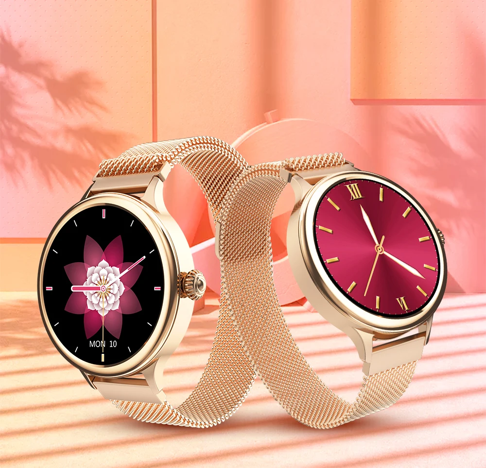 M4 Smart Watch Women Super Slim Beauty 1.1inch Full Touch Bp Ppg Heart