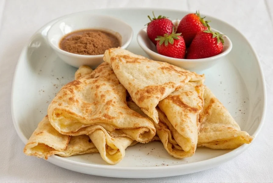 Ingredients for making cinnamon crepes