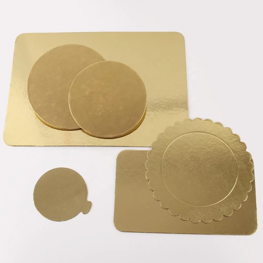 
Gold/silver chipboard cake board round,Mini cake paper board 