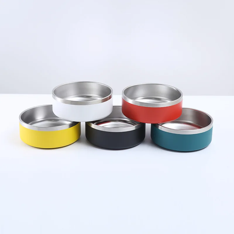 

USA Warehouse Factory Directly Wholesale High Quality Insulated pet bowl 304 double wall pet bowl for animals eat food&water