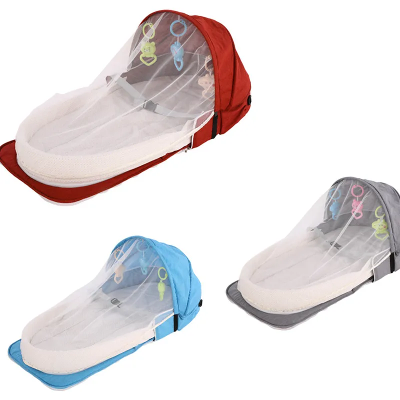

Baby Bed Travel Sun Protection Mosquito Net With Portable Bassinet Baby Foldable Breathable Infant Sleeping Basket Dropshipping, Customized colors