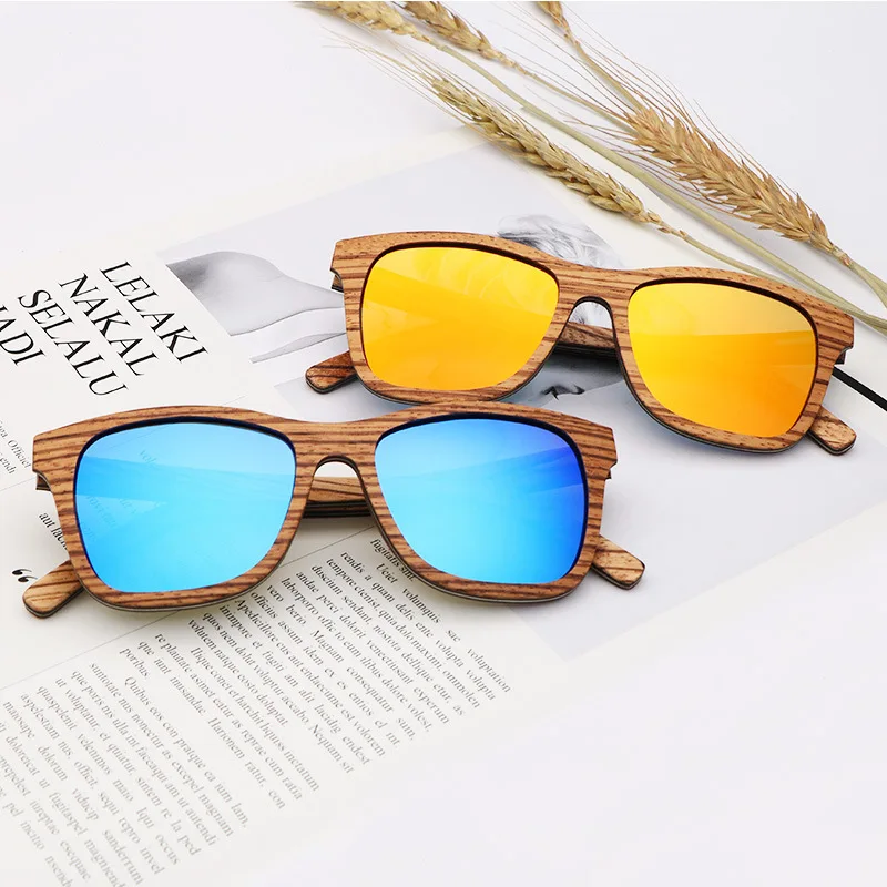 

2021 HDCRAFTER NEW HANDMADE ZEBRA WOOD MEZZANINE SUNGLASSES FOR MEN AND WOMEN ULTRAVIOLET-PROOF
