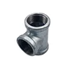 Malleable iron Pipe Fitting equal reducing tee 3 way thread fittings epoxy paint malleable iron fittings