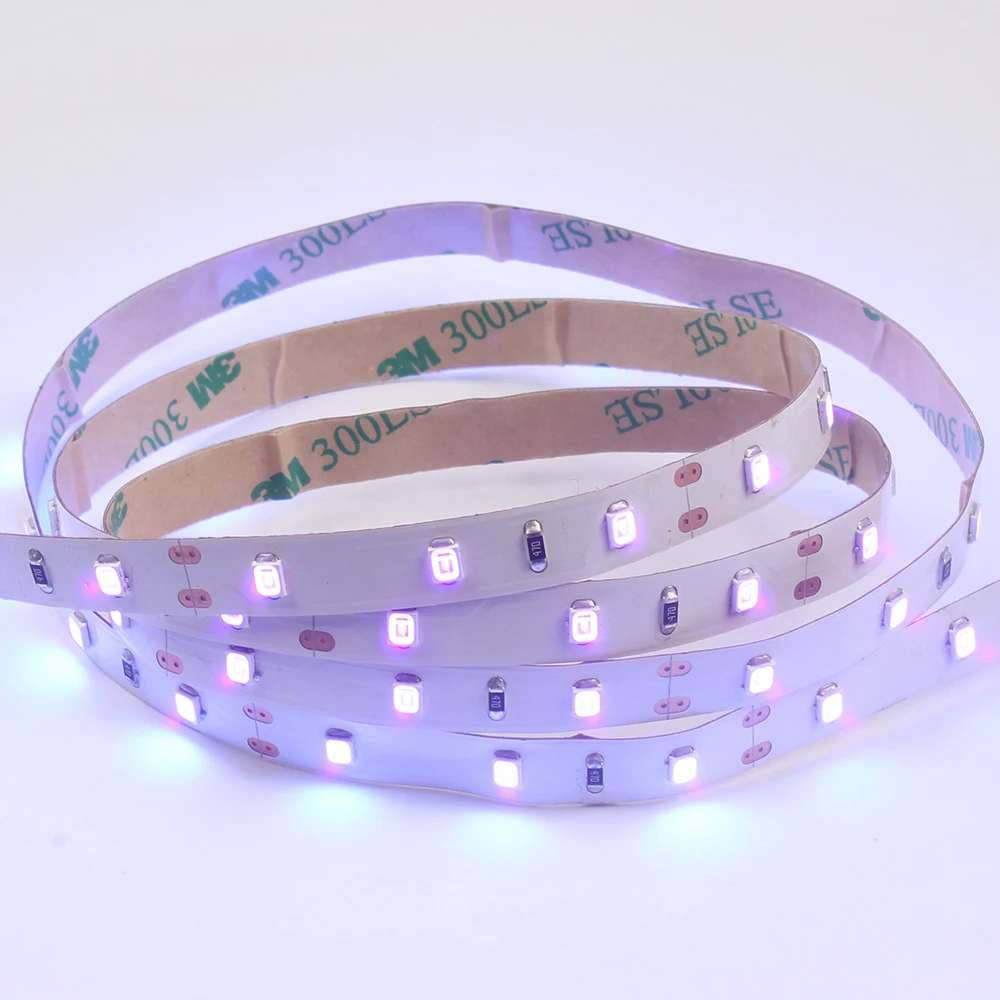 365-410nm UV LED strip light 12/24V UVC Ultraviolet LED Strip 2835 UV LED Tape