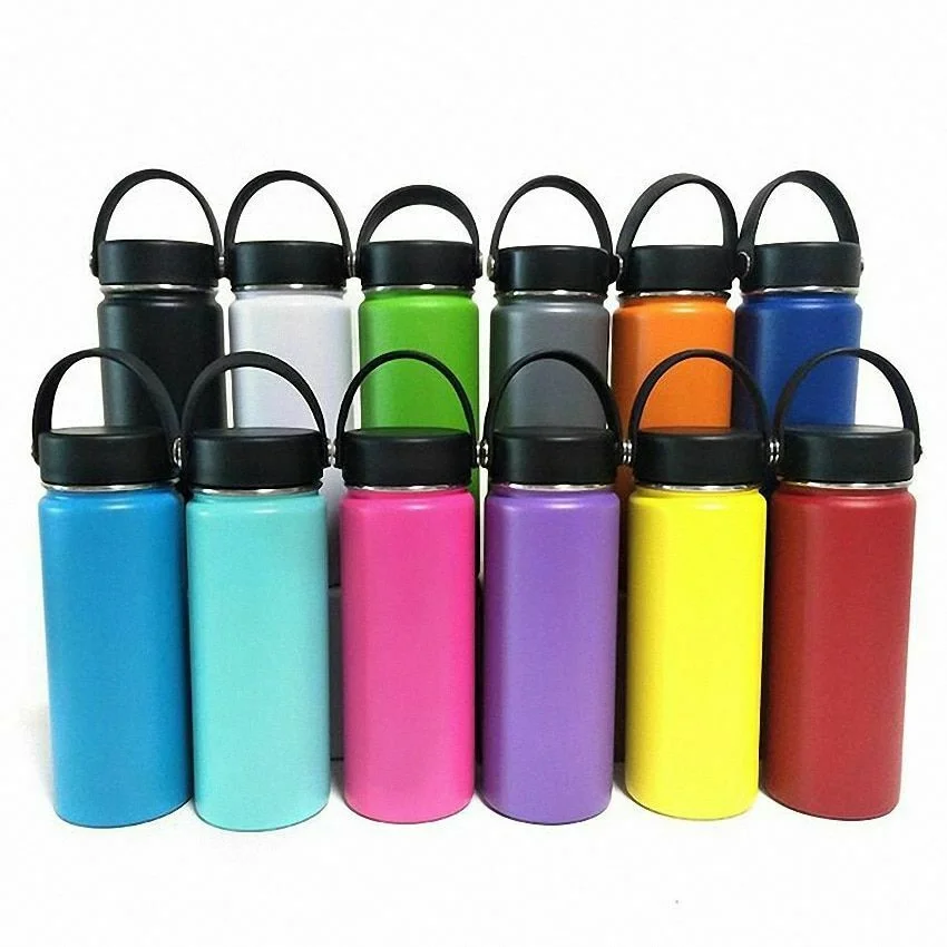 

free sample Stainless Steel Wide Mouth Thermos Water Bottle Flask 18oz 32oz 40oz vacuum insulated water bottle, Customized
