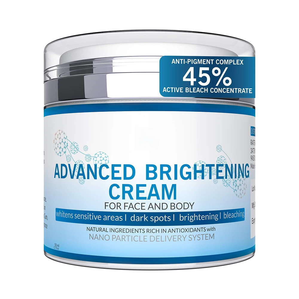 

Private label natural skin care face bleach cream strong lightening whitening bleaching cream for dark black skin