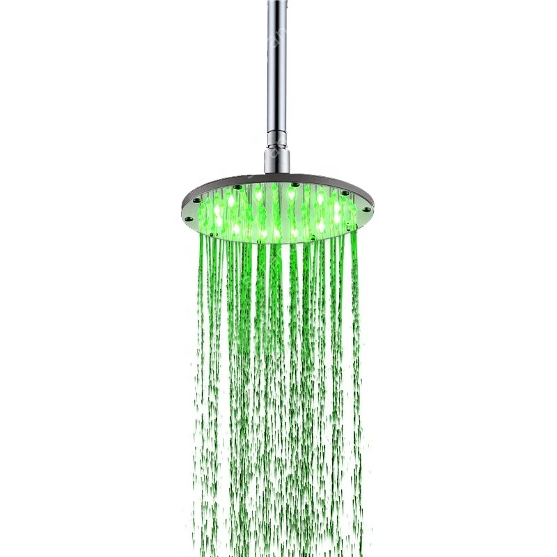 

Bathroom Temperature Control 10 inch Shower Head Water (Blue-Pink-Red)