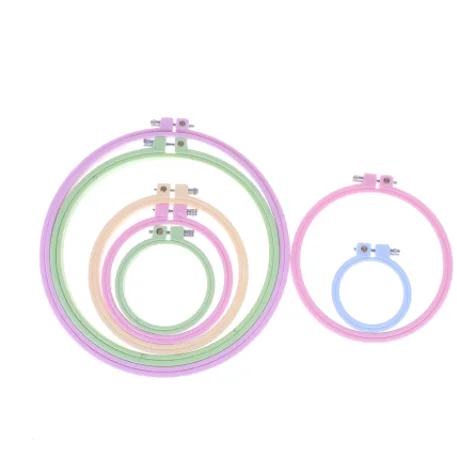 

1pc DIY Sewing Embroidery Ring Hoop Tool Embroidery Cross Stitch Hoop Frame Ring Round Hoop Craft Plastic Wood Color