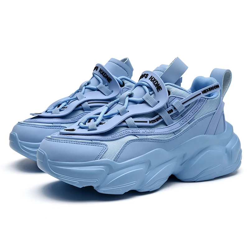 

World-win New Style Height Increasing Chunky Shoes Unisex Casual Sport Shoes Mens Fashion Sneakers, Black/white/beige/blue