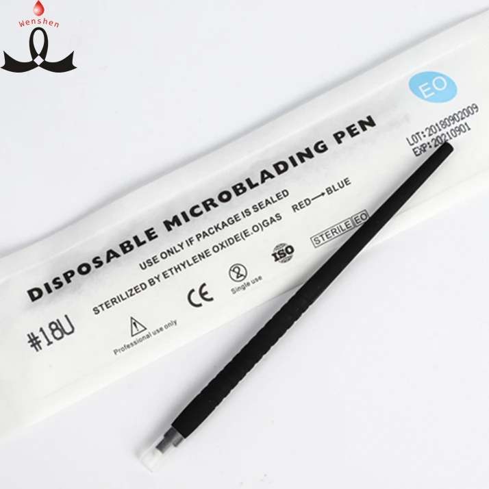 

Factory Supplier OEM 0.16MM U18 Blade Black Disposable Microblading Pen for Microblading Tattoo, Black matt nami