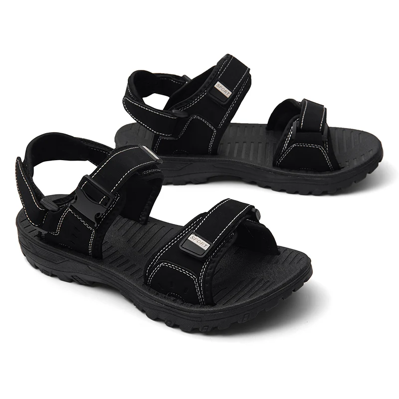 

Wholesale adult summer new style men's outdoor casual slippers magic buckle sandals two wear creative fashion sport sandals
