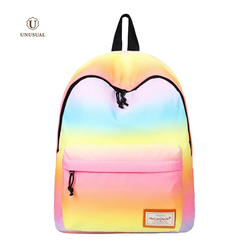 

Light fashion casual sublimation college girls classic backpack, Pink